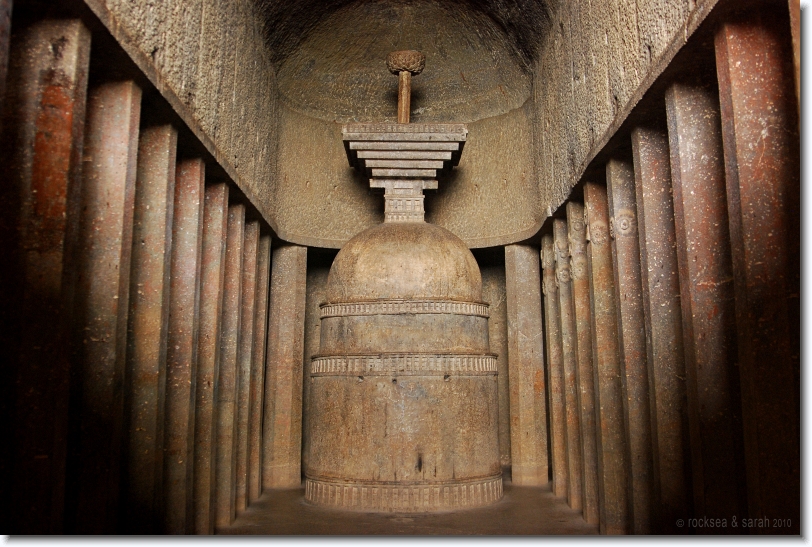 chaitya prayer hall at the bedsa rock-cut caves